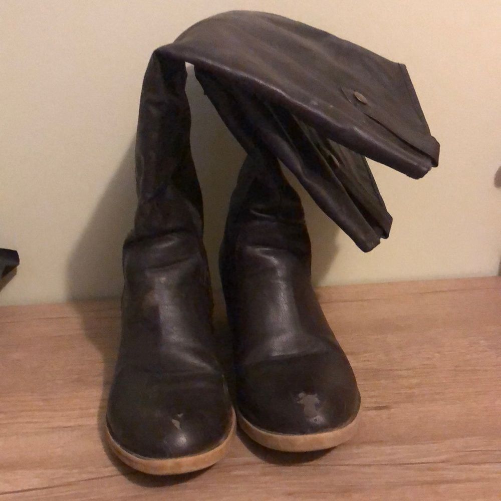 Rampage size 7.5 realto brown below knee to knee high boots